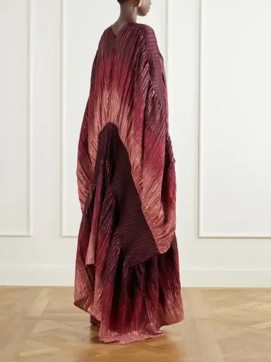 Dima Ayad Plissé Lurex Gown | Thumbnail 3