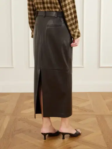 Co Double-slit Leather Midi Skirt | Thumbnail 3 Co Double-slit Leather Midi Skirt | Thumbnail 3