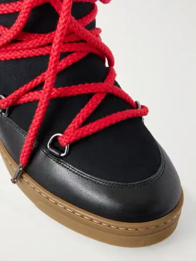 Isabel Marant Nowles Shearling-trimmed Leather Ankle Boots | Thumbnail 5