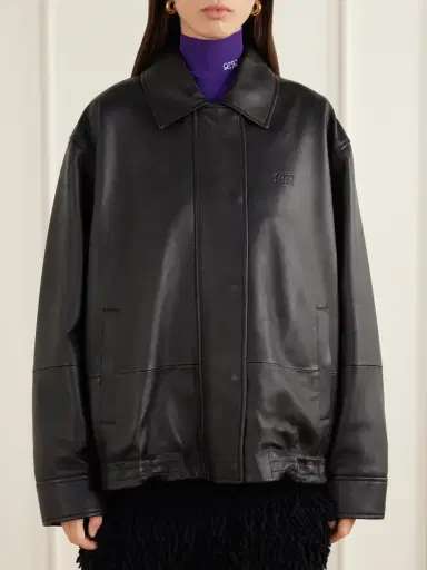Loewe Logo-debossed Leather Jacket | Thumbnail 3