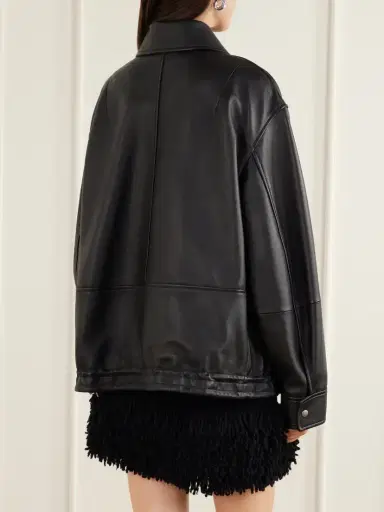 Loewe Logo-debossed Leather Jacket | Thumbnail 4