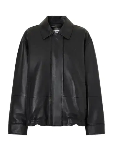 Loewe Logo-debossed Leather Jacket | Thumbnail 1
