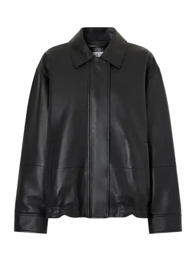 Loewe Logo-debossed Leather Jacket