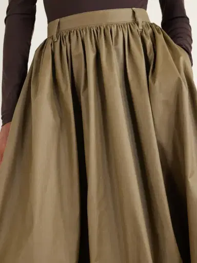 MM6 MAISON MARGIELA Waxed Cotton-blend Midi Skirt | Thumbnail 5 MM6 MAISON MARGIELA Waxed Cotton-blend Midi Skirt | Thumbnail 5