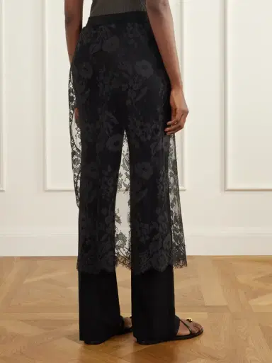 Zimmermann Valiant Lace-trimmed Stretch-linen Straight-leg Pants | Thumbnail 4