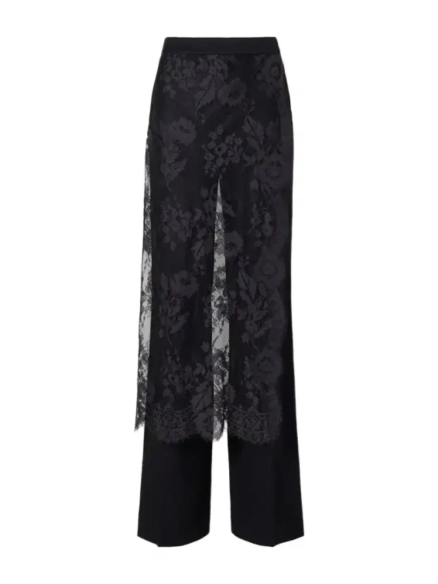 Zimmermann Valiant Lace-trimmed Stretch-linen Straight-leg Pants