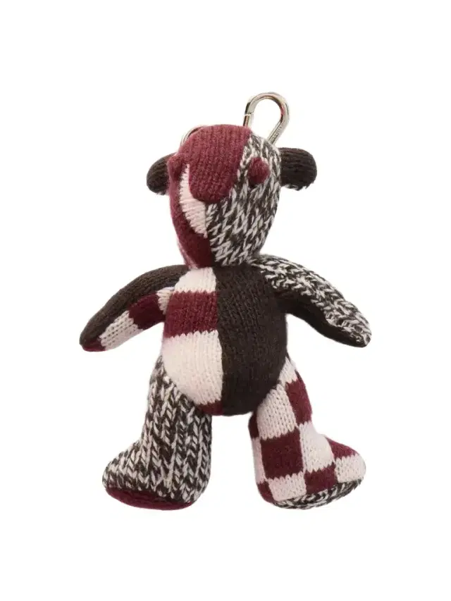 The Elder Statesman Teddy Sitting Cashmere Keychain