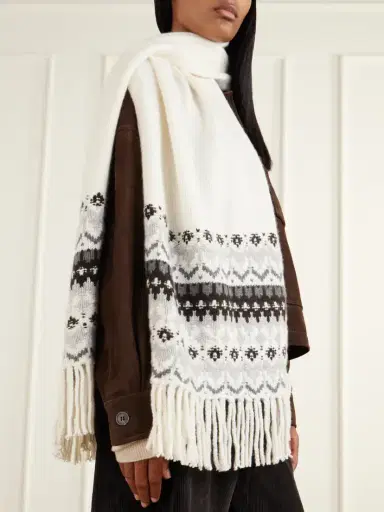 Arch4 Frostine Fringed Cashmere Scarf | Thumbnail 2