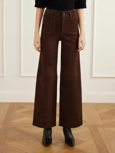 Frame Palazzo Modernist Pocket Suede High-rise Wide-leg Pants | Thumbnail 3 Frame Palazzo Modernist Pocket Suede High-rise Wide-leg Pants | Thumbnail 3