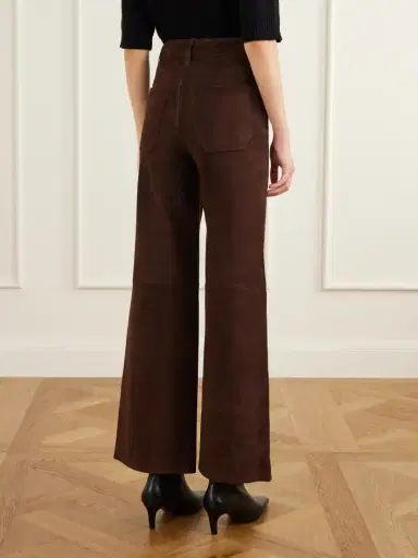 Frame Palazzo Modernist Pocket Suede High-rise Wide-leg Pants | Thumbnail 4 Frame Palazzo Modernist Pocket Suede High-rise Wide-leg Pants | Thumbnail 4