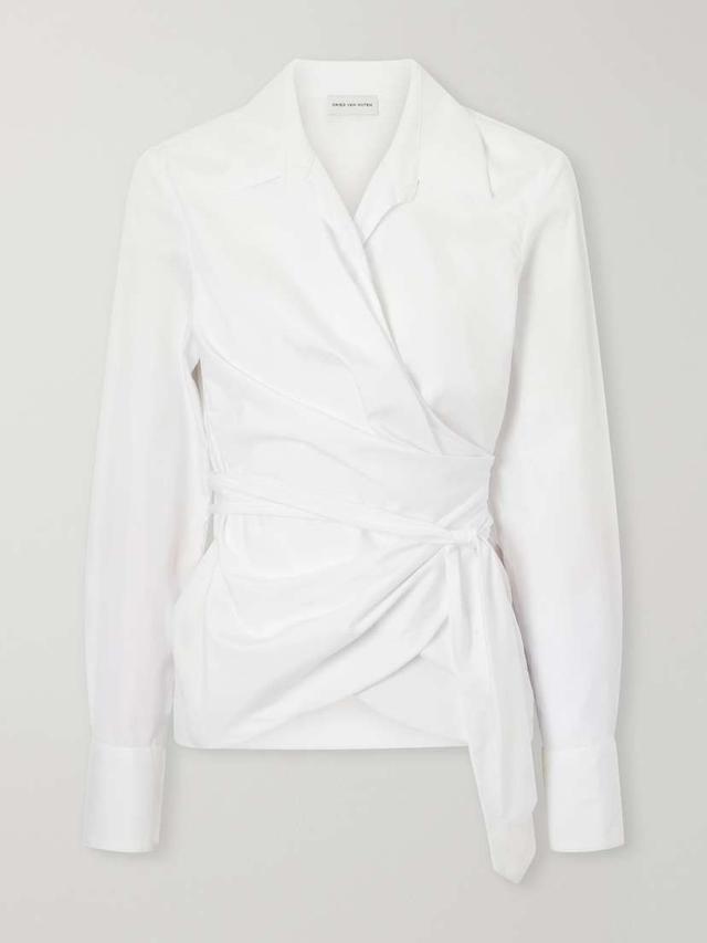 Dries Van Noten Cotton-poplin Wrap Shirt