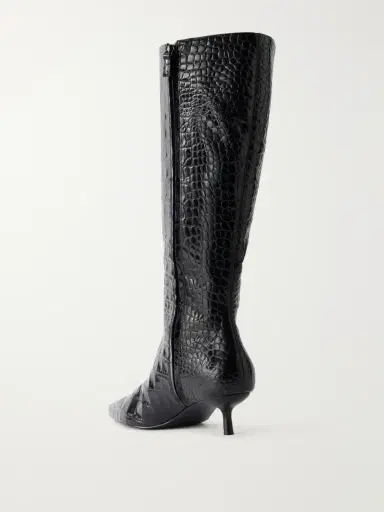 Simkhai Janine Croc-effect Leather Knee Boots | Thumbnail 3