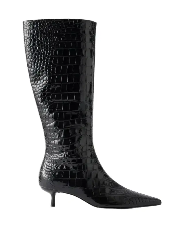 Simkhai Janine Croc-effect Leather Knee Boots