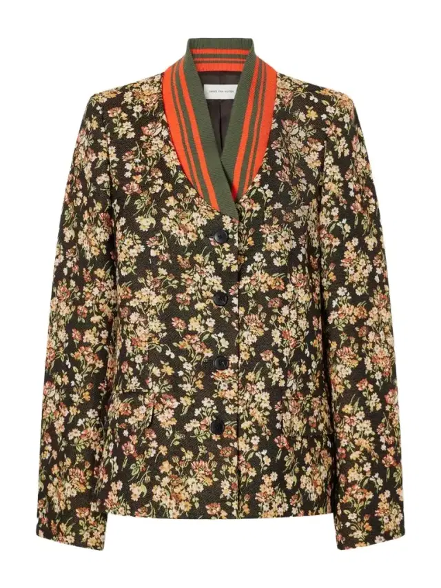 Britt Floral-jacquard Cotton-blend Jacket