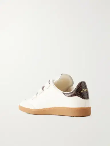 Isabel Marant Beth Leather-trimmed Suede Sneakers | Thumbnail 3
