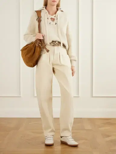 Isabel Marant Beth Leather-trimmed Suede Sneakers | Thumbnail 4