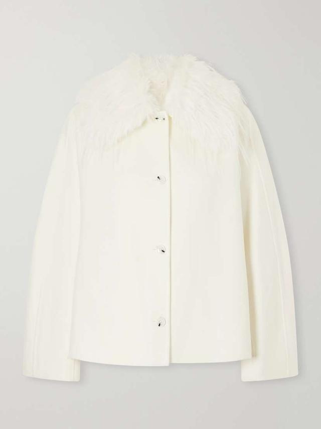 Loulou de Saison Rafe Plush-trimmed Wool And Cashmere-blend Coat