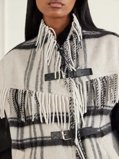 Marant Étoile Ginesa Fringed Checked Brushed Wool-blend Vest | Thumbnail 4