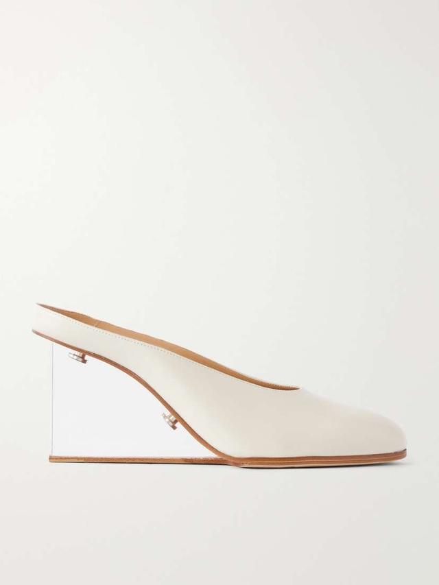 Maison Margiela Plexi 80 Leather Wedge Sandals