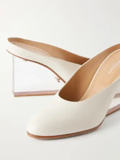 Maison Margiela Plexi 80 Leather Wedge Sandals | Thumbnail 5