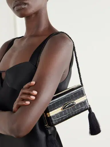 Simkhai Roma Croc-effect Leather Shoulder Bag | Thumbnail 2