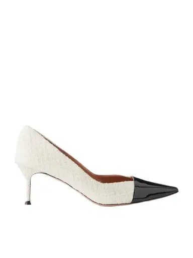 Aquazzura Orbit 65 Patent Leather-trimmed Bouclé Pumps | Thumbnail 1