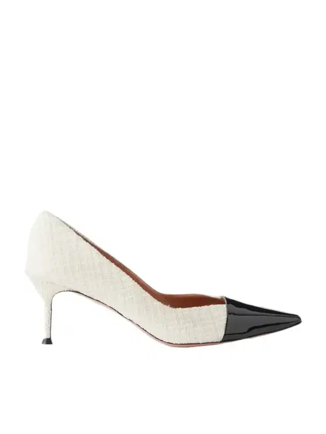 Orbit 65 Patent Leather-trimmed Bouclé Pumps
