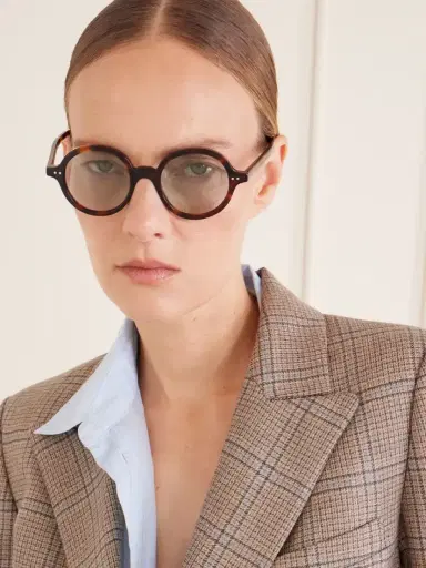 CELINE Eyewear Circle Round-frame Acetate Sunglasses | Thumbnail 2