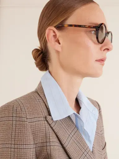 CELINE Eyewear Circle Round-frame Acetate Sunglasses | Thumbnail 5