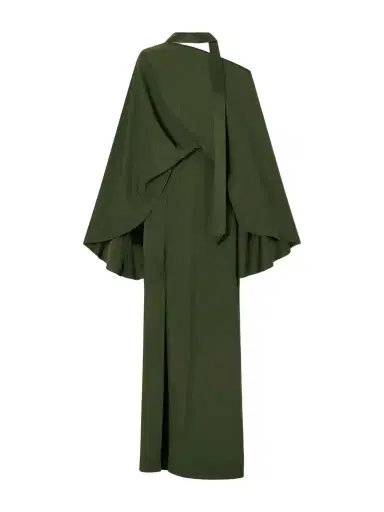 Taller Marmo Juniper Asymmetric Tie-detailed Crepe-cady Gown | Thumbnail 1
