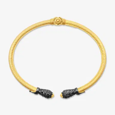 Konstantino Konstantino Callas 18K Yellow Gold Black Diamond & Ruby Cuff Bracelet by The Solist | Thumbnail 2
