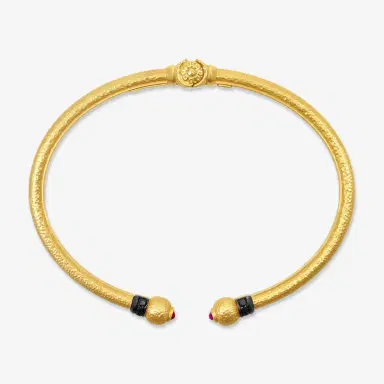 Konstantino Konstantino Callas 18K Yellow Gold Black Diamond & Ruby Cuff Bracelet by The Solist | Thumbnail 2