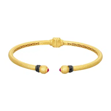 Konstantino Konstantino Callas 18K Yellow Gold Black Diamond & Ruby Cuff Bracelet by The Solist | Thumbnail 1