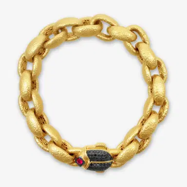 Konstantino Konstantino Callas 18K Yellow Gold Black Diamond & Ruby Link Bracelet by The Solist | Thumbnail 2