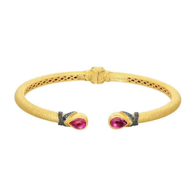 Konstantino Konstantino Callas 18K Yellow Gold Black Diamond & Tourmaline Cuff Bracelet by The Solist