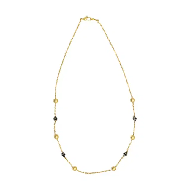 Konstantino Konstantino Callas 18K Yellow Gold Black Diamond Necklace by The Solist