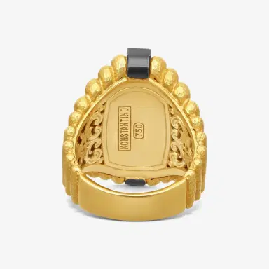 Konstantino Konstantino Callas 18K Yellow Gold Black Diamond Statement Ring Sz. 7 by The Solist | Thumbnail 3