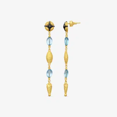 Konstantino Konstantino Callas 18K Yellow Gold Diamond & Blue Topaz Drop Earrings by The Solist | Thumbnail 3