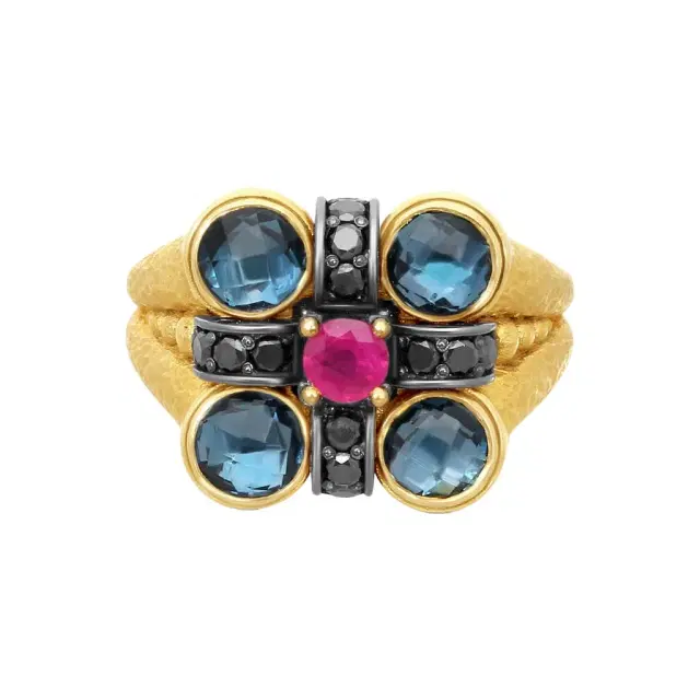 Konstantino Konstantino Callas 18K Yellow Gold Multi-Gemstone Statement Ring Sz. 6.75 by The Solist