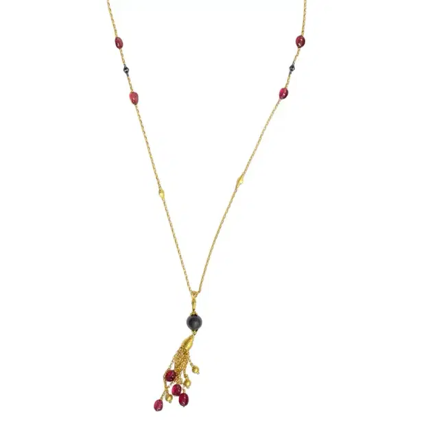 Konstantino Konstantino Callas 18K Yellow Gold Tahitian Pearl Tassel Pendant Necklace by The Solist