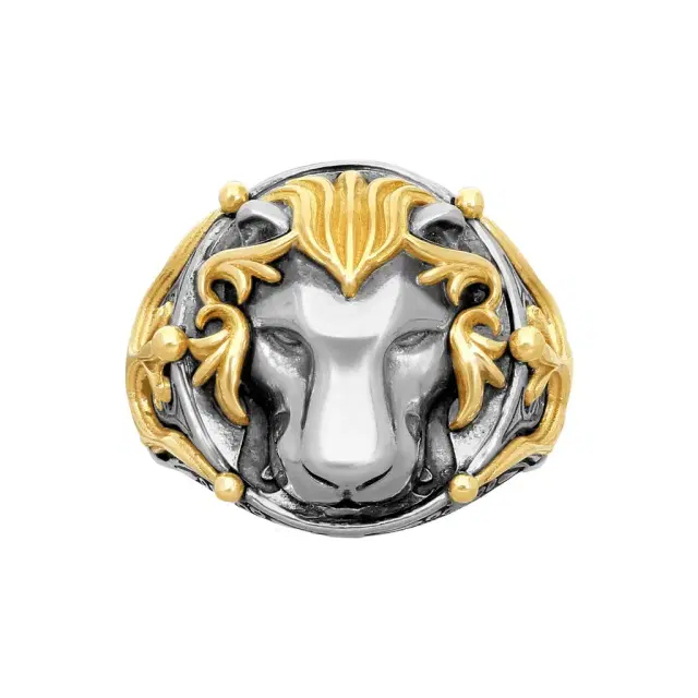 Konstantino Konstantino Minos 18K Yellow Gold & Sterling Silver Lion Head Ring Sz. 12.5 by The Solist