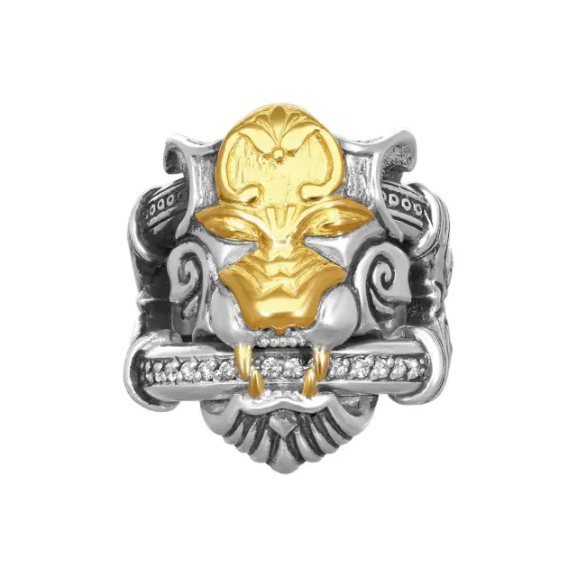 Konstantino Konstantino Minos 18K Yellow Gold & Sterling Silver Lion Head Ring Sz. 9 by The Solist