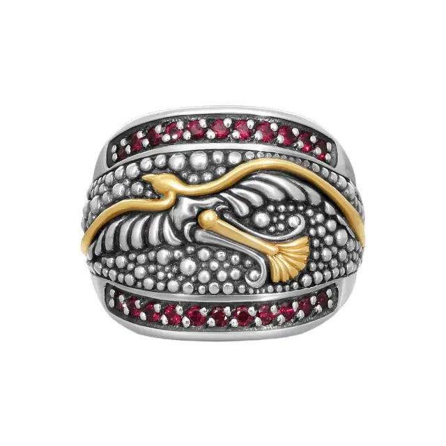 Konstantino Konstantino Paradise 18K Yellow Gold & Sterling Silver Corundum Ring Sz. 8 DKJ94 - by The Solist