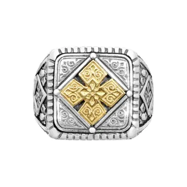 Konstantino Konstantino SG Classic 18K Yellow Gold & Sterling Silver Signet Ring Sz. 10 by The Solist | Thumbnail 1