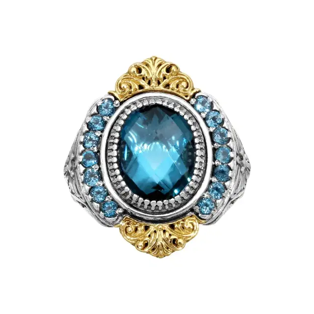 Konstantino Konstantino Thalassa 18K Yellow Gold & Sterling Silver Statement Ring Sz. 7 by The Solist