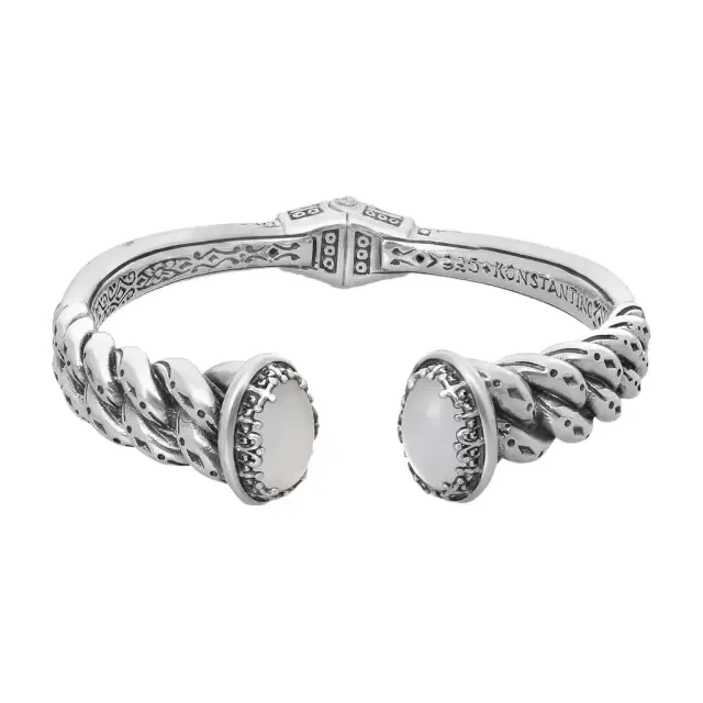 Konstantino Konstantino Ultra Sterling Silver Mother of Pearl Doublet Cuff Bracelet by The Solist