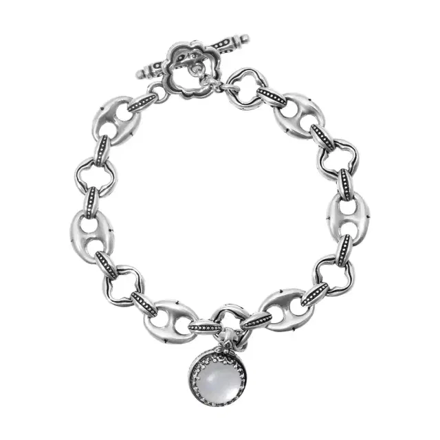 Konstantino Konstantino Ultra Sterling Silver Mother-of-Pearl Doublet Link Bracelet by The Solist