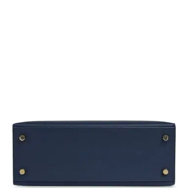 HERMÈS Pre-owned Hermes Kelly Sellier 25 Bleu Navy Epsom Gold Hardware | Thumbnail 6