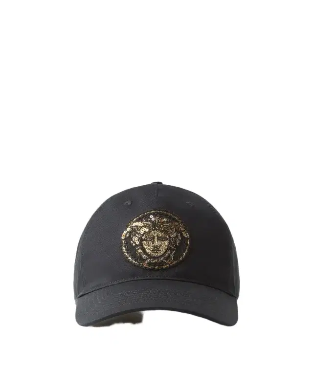 Versace Embroidered Cotton Baseball Cap