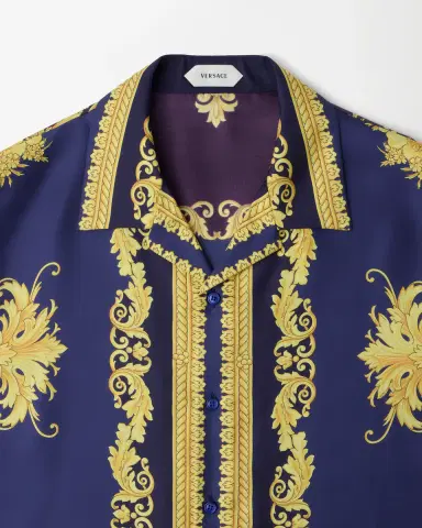 Versace Printed Silk Twill Regular Shirt | Thumbnail 2